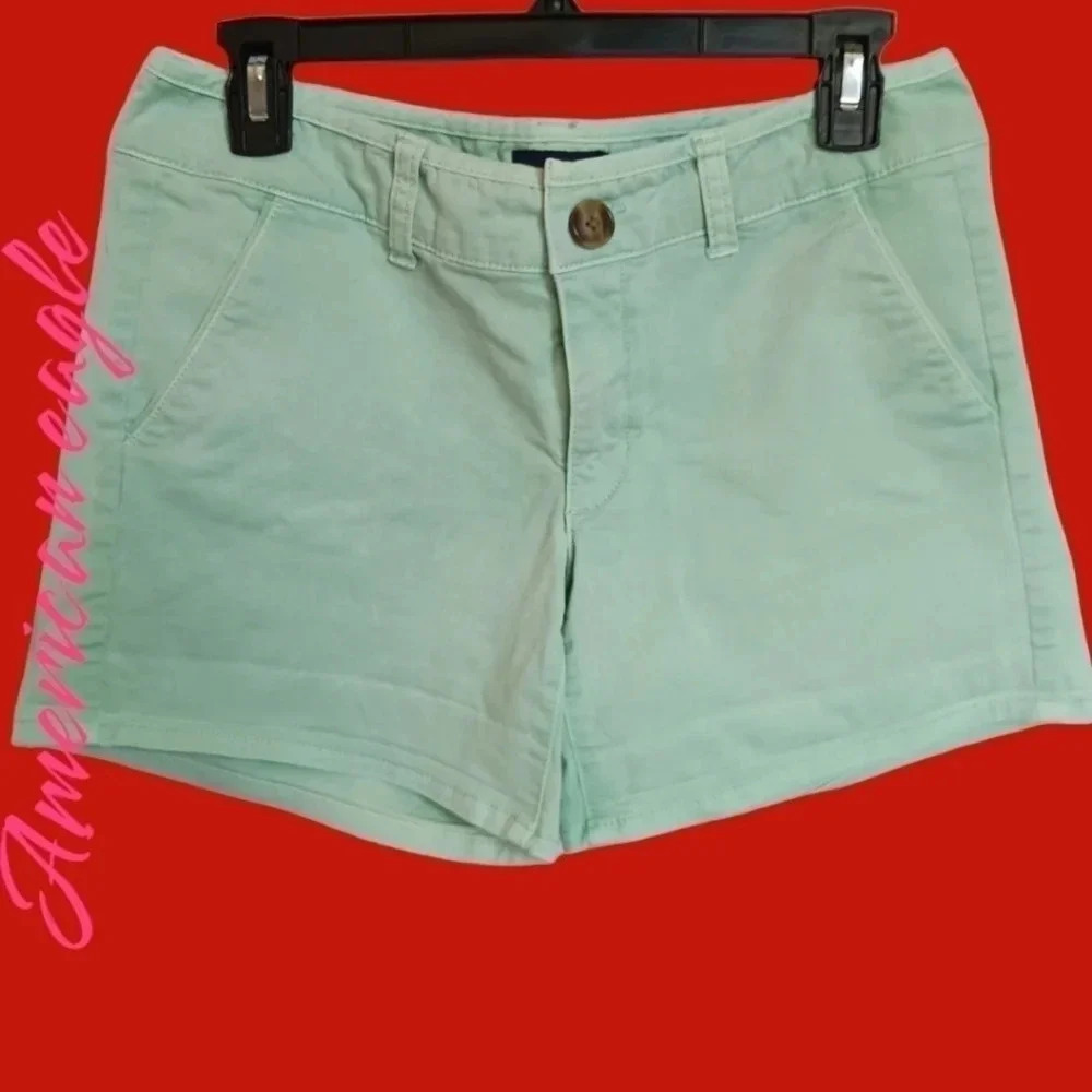 American eagle midi stretch women short mint color size 6